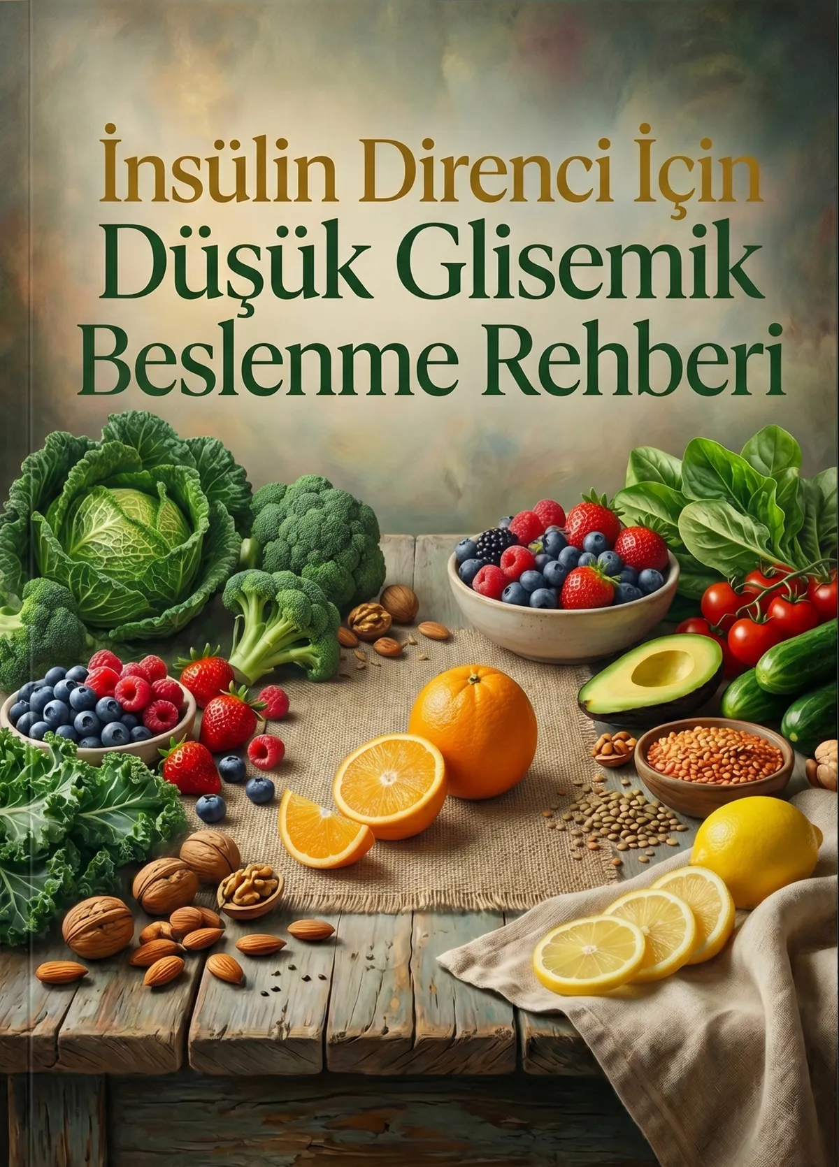 İnsülin Direnci İçin Düşük Glisemik Beslenme Rehberi — PDF rehber kapağı