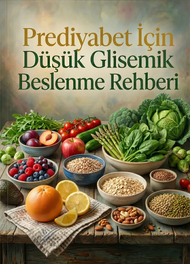 Prediyabet İçin Düşük Glisemik Beslenme Rehberi — premium PDF kapağı